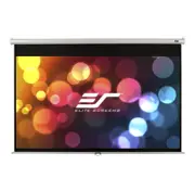 Elite Screens Manual Series M84XWH-E30, en vit manuell projektorduk i kassett