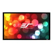 Elite Screens SableFrame, en ramspänd projektorduk på 92 tum med svart sammetsram