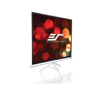 Elite Screens T113NWS1 stor kvadratisk projektorduk på stativ